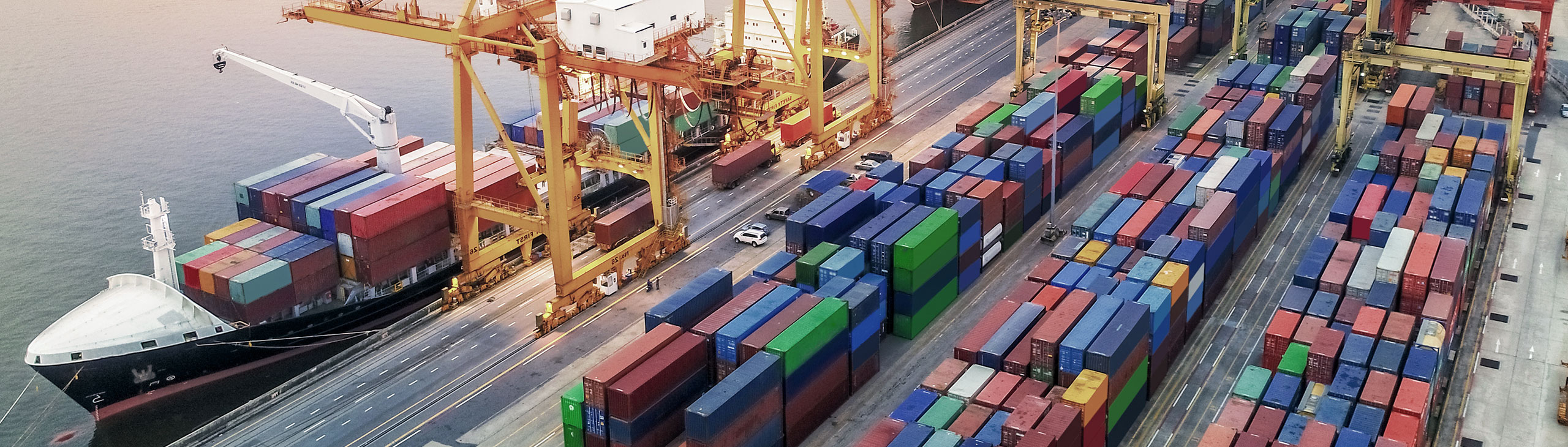 British Columbia seaport and container yard